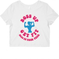 Ladies Slim Fit Crop Top Tee