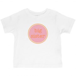 Big Sister Tshirt Pink Orange