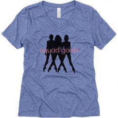 Ladies Relaxed Fit Super Soft Triblend V-Neck Tee