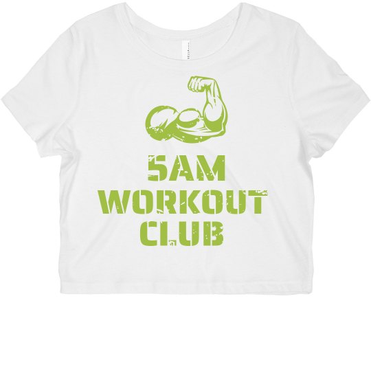 5AM Club Crop- Lime/White