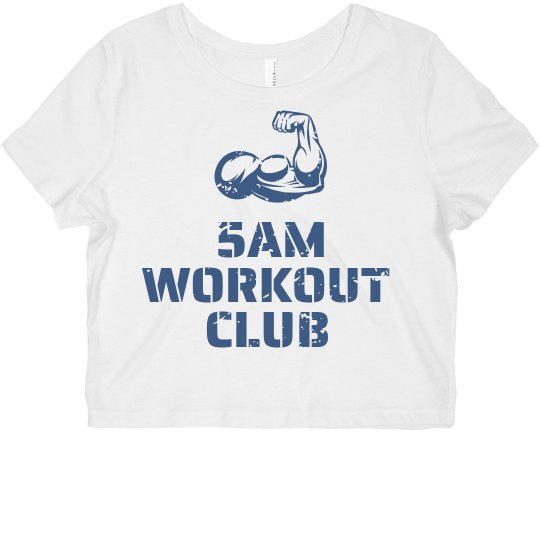 5AM Club Crop- Navy/White
