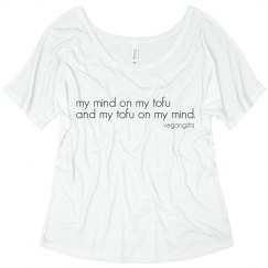 my mind on my tofu...simple tee
