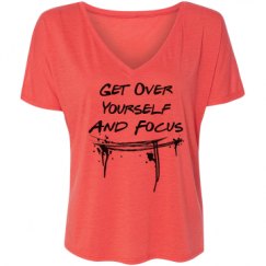 Ladies Flowy Slouchy V-Neck Tee