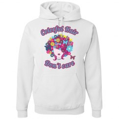 Colorful hair hoodie