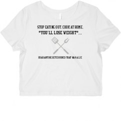 Ladies Slim Fit Crop Top Tee