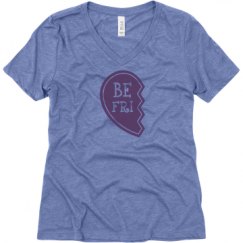 Ladies Relaxed Fit Super Soft Triblend V-Neck Tee