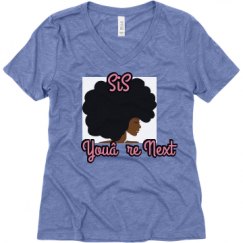 Ladies Relaxed Fit Super Soft Triblend V-Neck Tee