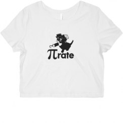 Ladies Slim Fit Crop Top Tee