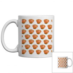 Peach Cactus Flower Print Coffee Mug