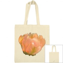 Peach Cactus Flower Tote Bag