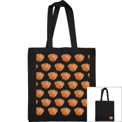 Peach Cactus Flower Print Tote Bag