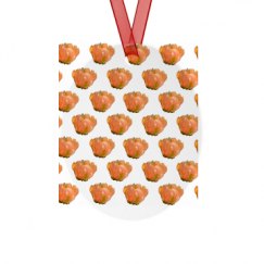 Metal Oval Christmas Ornament