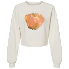 Peach Cactus Flower Lucy LaRue Fleece Sweatshirt