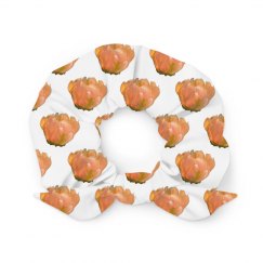 Peach Cactus Flower Lucy LaRue Scrunchie