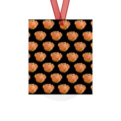 Metal Oval Christmas Ornament