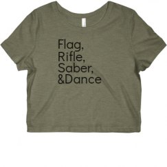 Ladies Slim Fit Crop Top Tee