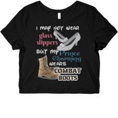 Ladies Slim Fit Crop Top Tee