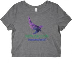 Ladies Slim Fit Crop Top Tee