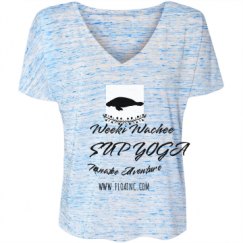 Ladies Flowy Slouchy V-Neck Tee