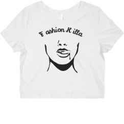 Ladies Slim Fit Crop Top Tee