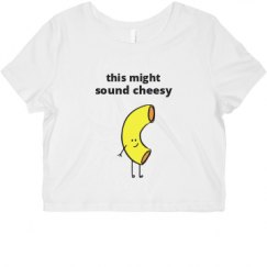 Ladies Slim Fit Crop Top Tee