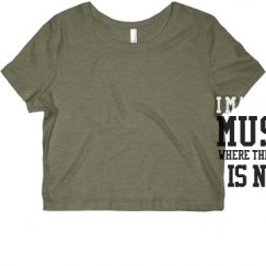 Ladies Slim Fit Crop Top Tee