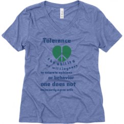 Ladies Relaxed Fit Super Soft Triblend V-Neck Tee