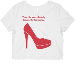 Ladies Slim Fit Crop Top Tee