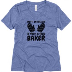 Ladies Relaxed Fit Super Soft Triblend V-Neck Tee