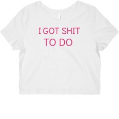 Ladies Slim Fit Crop Top Tee