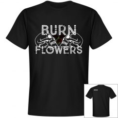 Skulls burn flowers T