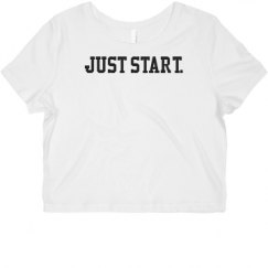 Ladies Slim Fit Crop Top Tee