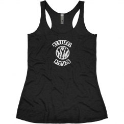 Girls Design 13: racerback distressed logo tank