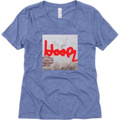 Ladies Relaxed Fit Super Soft Triblend V-Neck Tee