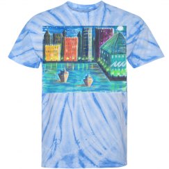 tie dye Inner harbor painting