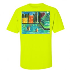 Unisex Ultra Cotton Safety Neon Crewneck Tee