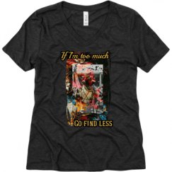Ladies Relaxed Fit Super Soft Triblend V-Neck Tee