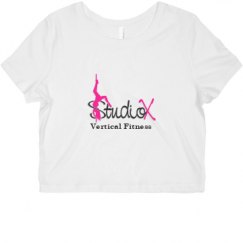 Ladies Slim Fit Crop Top Tee