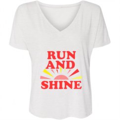 Ladies Flowy Slouchy V-Neck Tee