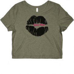 Ladies Slim Fit Crop Top Tee