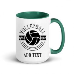 15oz Ceramic Mug with Color Inside