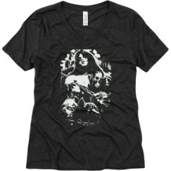 Ladies Relaxed Fit Super Soft Triblend V-Neck Tee