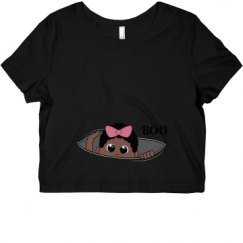 Ladies Slim Fit Crop Top Tee