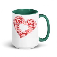 15oz Ceramic Mug with Color Inside