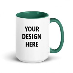 15oz Ceramic Mug with Color Inside