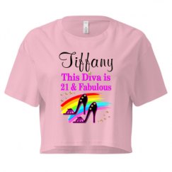 Ladies Festival Cali Crop Top Tee