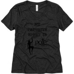 Ladies Relaxed Fit Super Soft Triblend V-Neck Tee