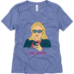 Ladies Relaxed Fit Super Soft Triblend V-Neck Tee