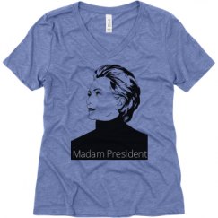 Ladies Relaxed Fit Super Soft Triblend V-Neck Tee