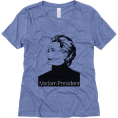 Ladies Relaxed Fit Super Soft Triblend V-Neck Tee